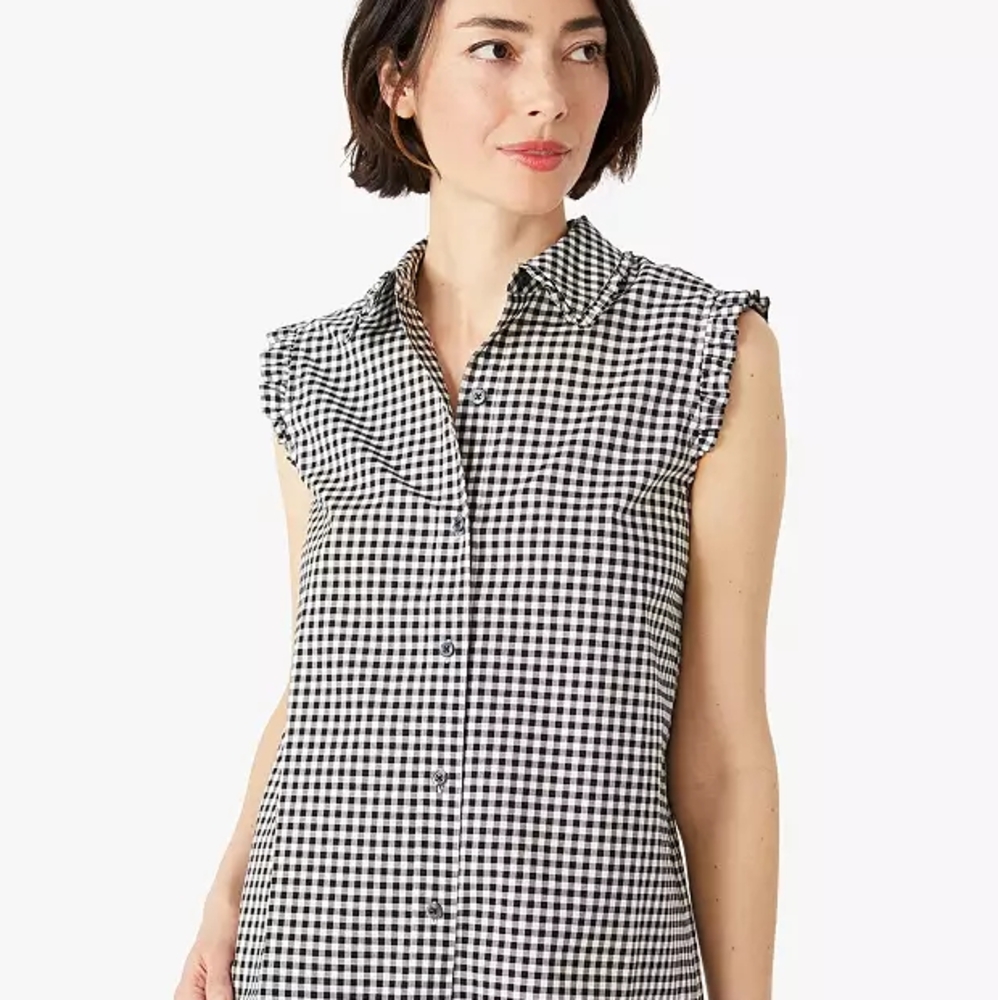 Kate Spade Mini Gingham Sleeveless Top